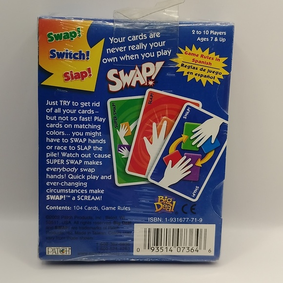 Swap The Swift Swapping Switching Slapping Card Game 2002 Box Edition SEALED - Picture 2 of 11